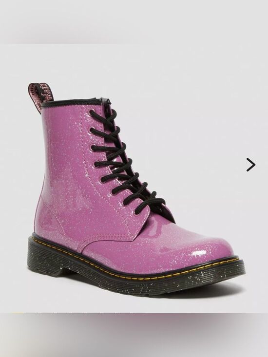 Dr. Martens Shoes - Dr. Martens pink Sparkle Shiny Glitter 1460 Lace Up Womens Sz 7